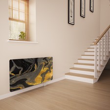Glass Radiator Cover Printed - Black Gold - Made By Premier Range