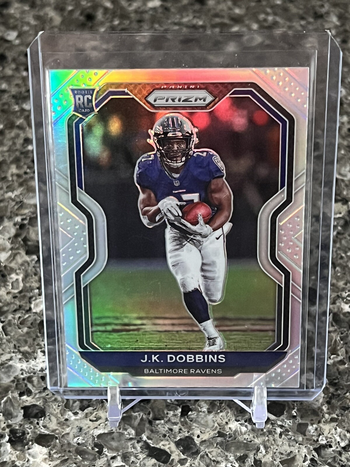 2020 Panini Prizm J.K. Dobbins #379 Silver Prizm RC