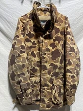Vtg Mount'n Prairie Duck Hunter Camo Camoufalge Hunting Jacket Mens Size Large