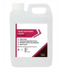 2 Litre (2L) Hand Sanitiser Liquid - 80% ALCOHOL - Kills 99.9% Bacteria & Germs
