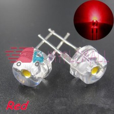 10PCS Red Super Bright 8mm Straw hat 0.5W Light-emitting Diodes Lamp LED