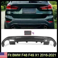 For BMW F48 F49 X1 xDrive28i 2016-21 Rear Bumper Diffuser Lip Carbon Fiber Look