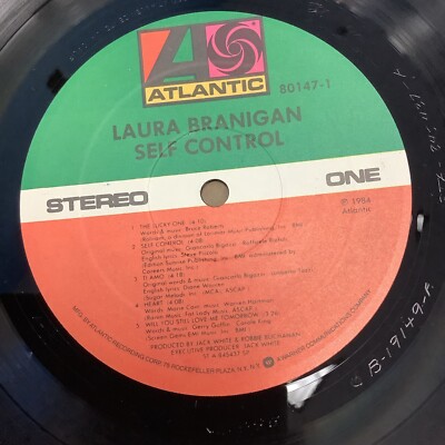 Laura Branigan SELF CONTROL Vinyl LP 1984 Atlantic 80147-1 Vintage