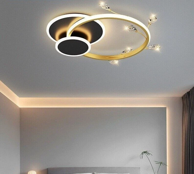 Black White Rounded Corner Square Luster Indoor Lighting Modern Creative Shape