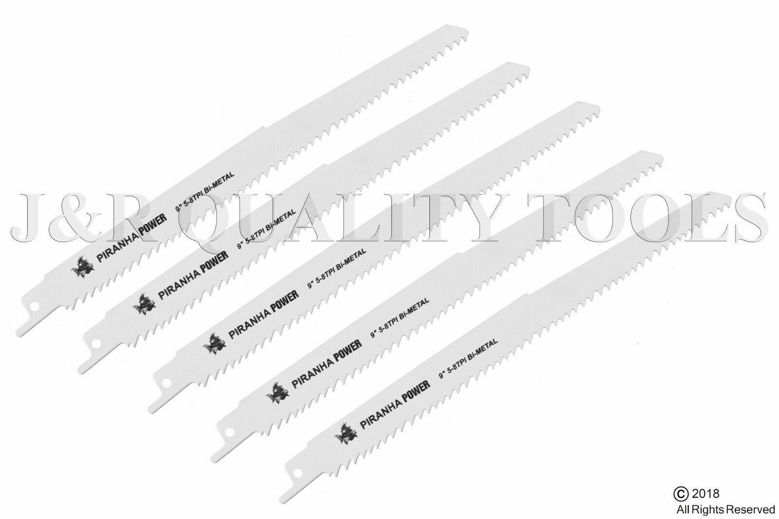 9" Reciprocating Bi-Metal Saw Blades / 5pc Set w/ 6-TPI Metal Wood Pruning Pipe