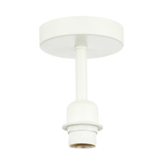 Traditional Matt White Ceiling Light Fitting for Industrial Style Light Bulbs...