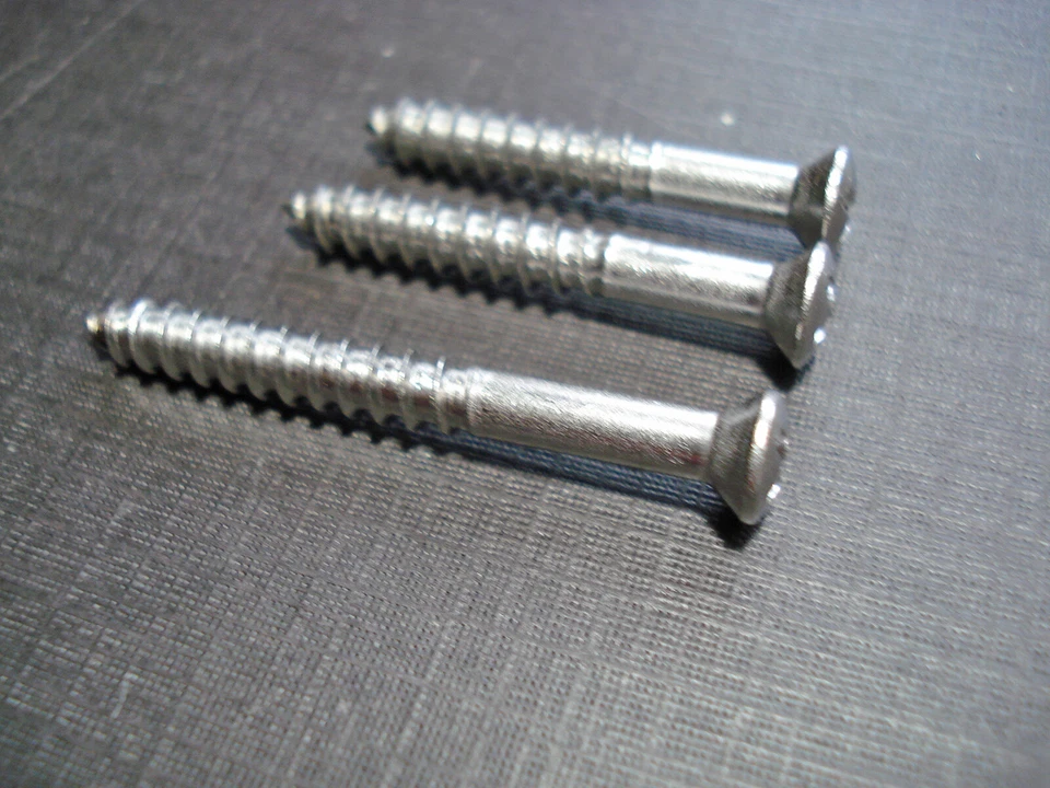 #8 带 #6 头挡风玻璃背面玻璃四分之一装饰成型不锈钢螺丝 GM — 第 2/4 张图片