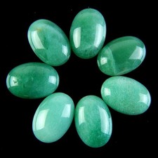 10PCS Charming Aventurine STONE Oval Cab Cabochon 25x18x7mm New No Holes