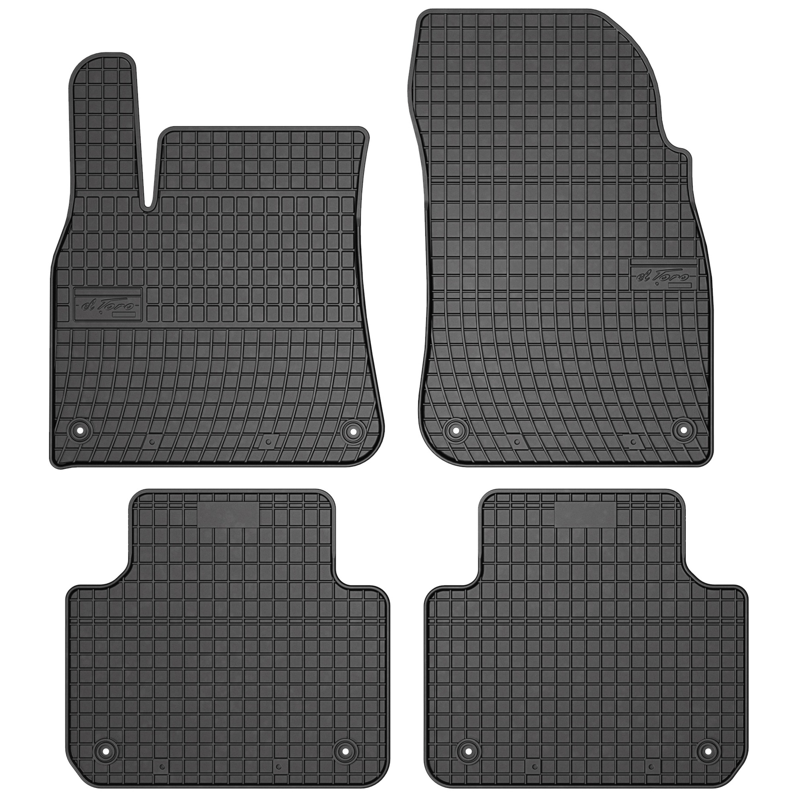 Tapis de sol Porsche Cayenne III Frogum anti-boue en caoutchouc robuste noir
