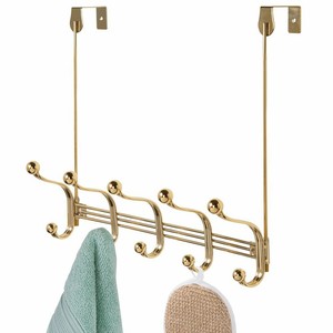 Details About Mdesign Over Door Wall Mount Hanging Storage Organizer Rack 10 Hooks