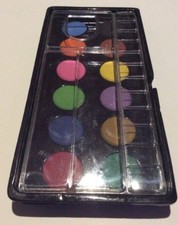 Wasserfarbentuschkasten, ca. 17,5 x 8,5 cm