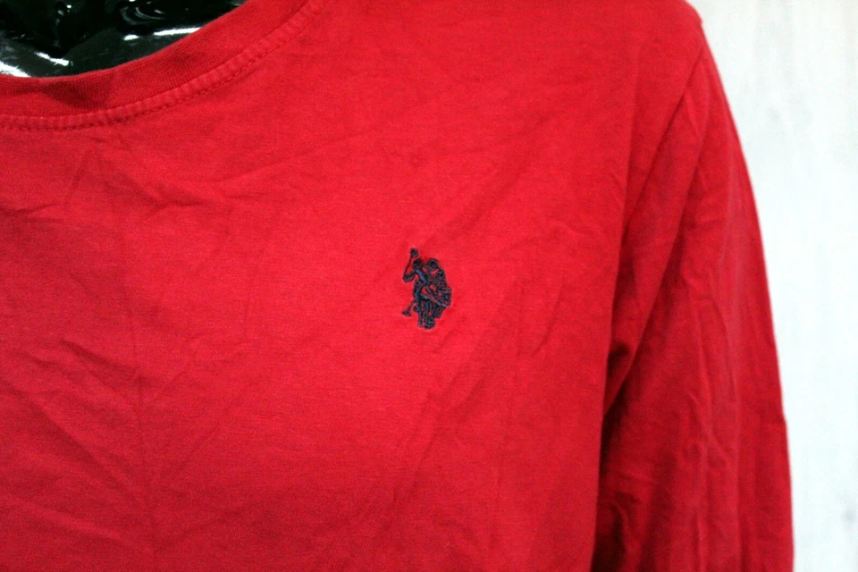 Camiseta US POLO ASSN Hombre Talla 2XL Roja T-Shirt De Algodón De Manga Larga - Imagen 4 de 4