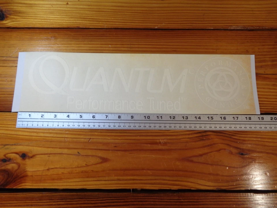 2 calcomanías adhesivas de pesca cuántica extra grandes blancas vintage 20+ yo barco/camión Foto 3 de 4