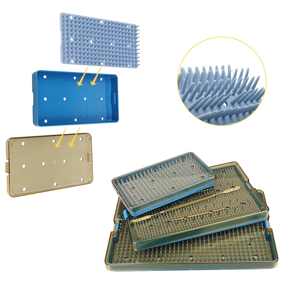Autoclave Sterilization Tray Case Box with Silicone Pad for Surgical ...