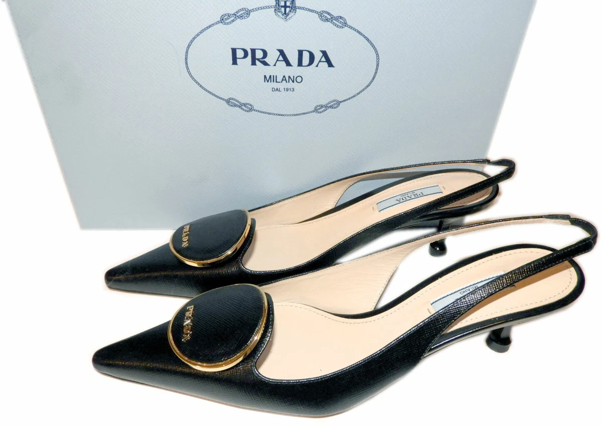 Prada slingback clearance pumps