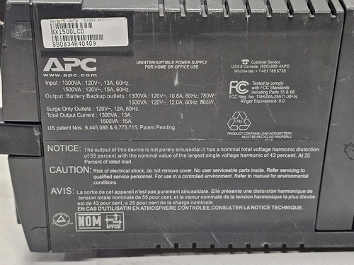 APC Back-UPS XS 1500 865W Uninterruptible Power Supply BX1500LCD - Picture 16 of 17