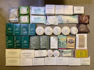 Lot of 45 pieces - Travel Size Soaps including Crabtree, Byredo, Grown Alchemist