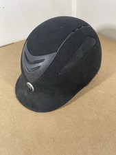 One K Defender Horse Riding Helmet - Matte Black Suede - Size Medium