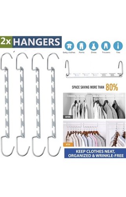 Platzsparende Kleiderbügel Magic Wonder Metall Kleiderschrank Schrank Garderobe Organizer