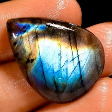 100 Natural Labradorite Oval Shape Cabochon Loose Gemstone 22.5 Ct 27X20X5 mm