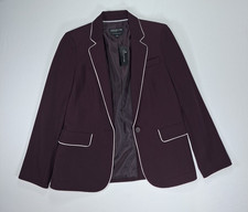 Jones New York Collection Women's Stretch size 6 Purple March Raisin Blazer