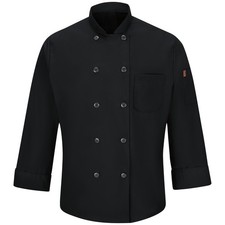 Red Kap Men's Chef Coat with OilBlok + MIMIX