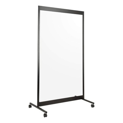 FDP Clear 3/16'' Clear Acrylic Mobile Room Classroom, Office, Reception Area