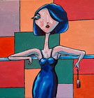 Acrylique toile 2025 30 x 30 cm artiste B Jost Artmajeur côte AKOUN