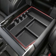 Center Console Organizer For Ford F-150 2021-2024 Armrest Storage Box With Mats