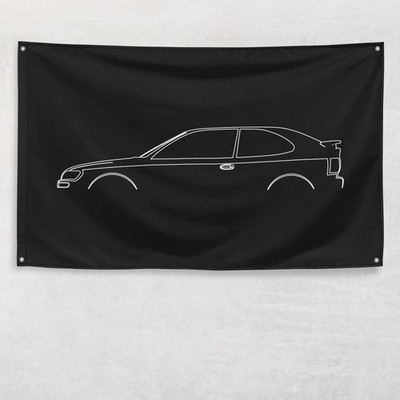 Corolla FX GT AE101 1991-1994 Flag 3x5 ft Banner Car Silhouette Garage Man Cave