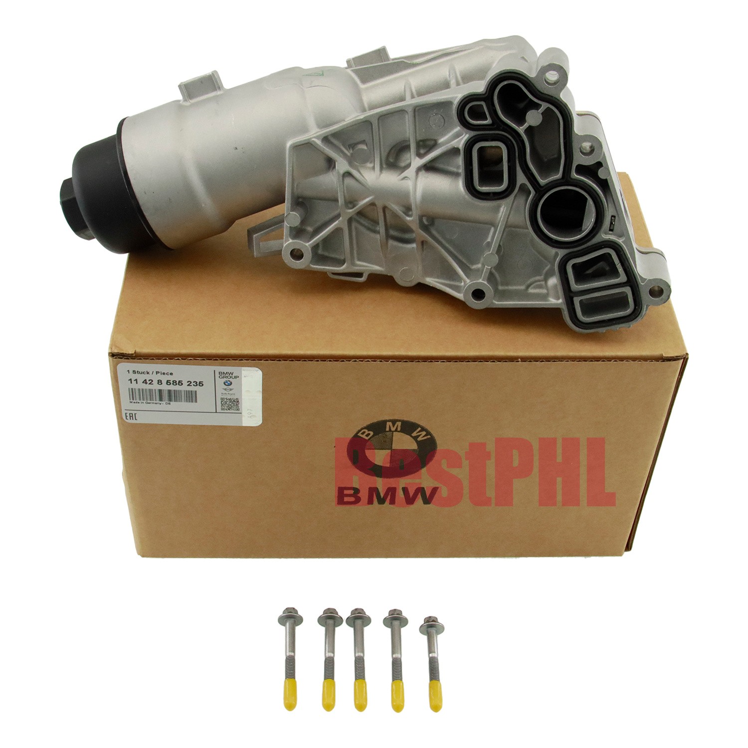 11428585235 Engine Oil Cooler Filter Housing For BMW i8 X1 X2 Mini Cooper OEM