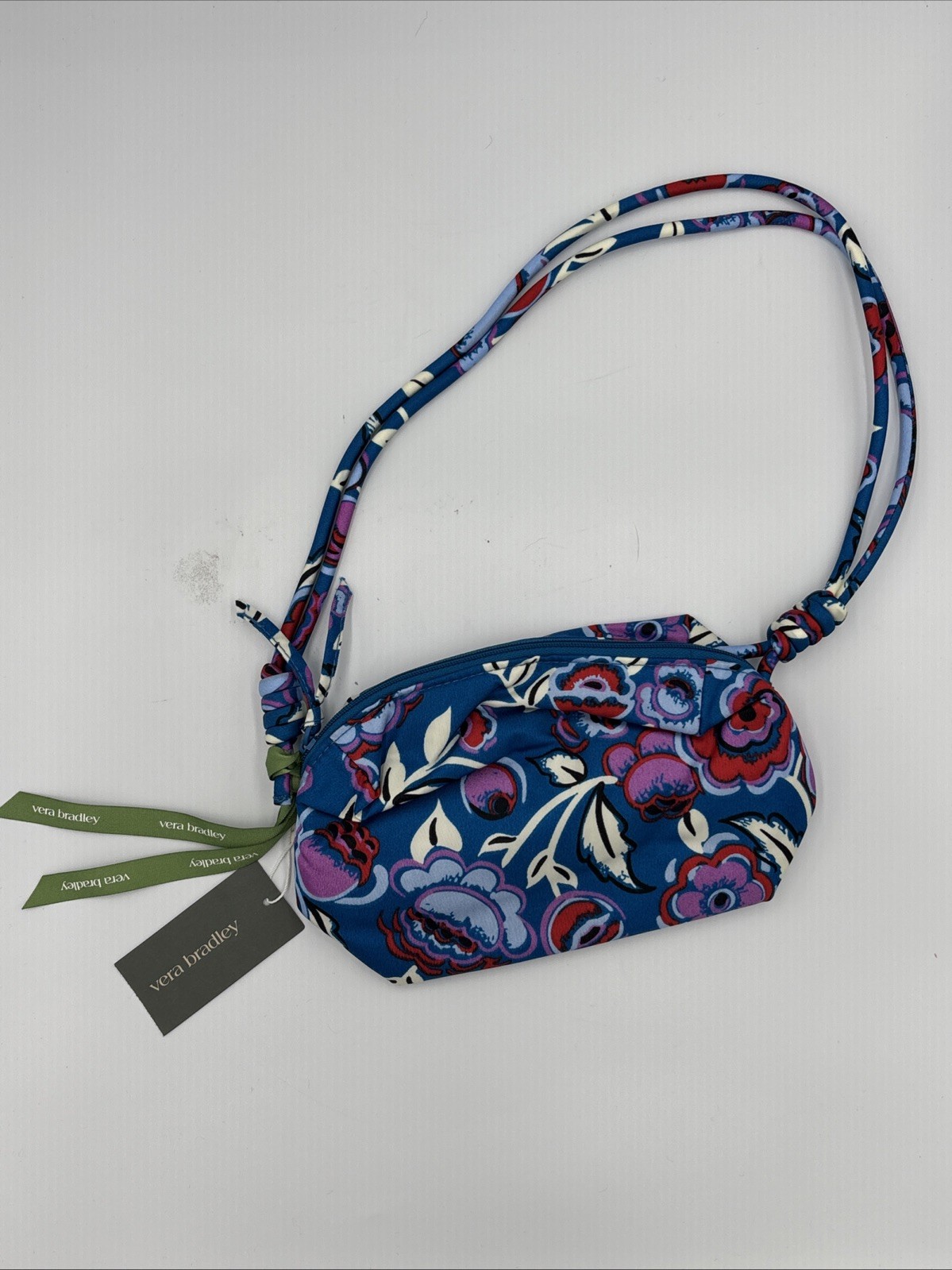 Vera Bradley Blake Crossbody Bag Bubbly Flowers Blue Floral Purse NWT
