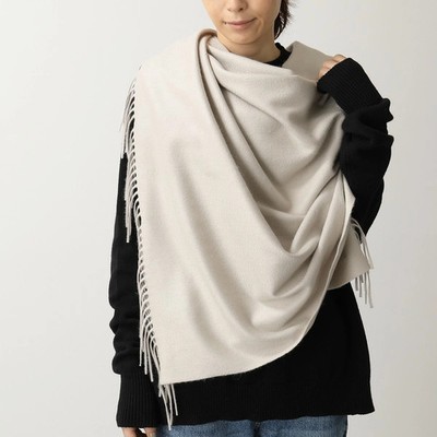 BEGG&CO Arran Plain Dark Light Scarf, Women's Cashmere Large one in 4color