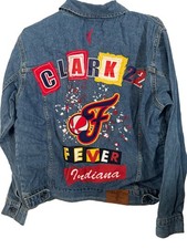 WNBA Caitlin Clark Indiana Fever Denim Jacket Throwback Style, Women’s Small New