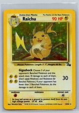 Raichu 14/62 LP Fossil Pokemon Unlimited Holo on eBay