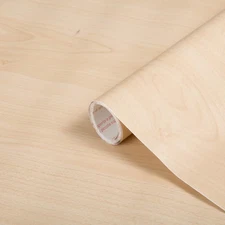 346-0219 Decorative Self-Adhesive Film, Maple Wood, 17" x 78" Roll