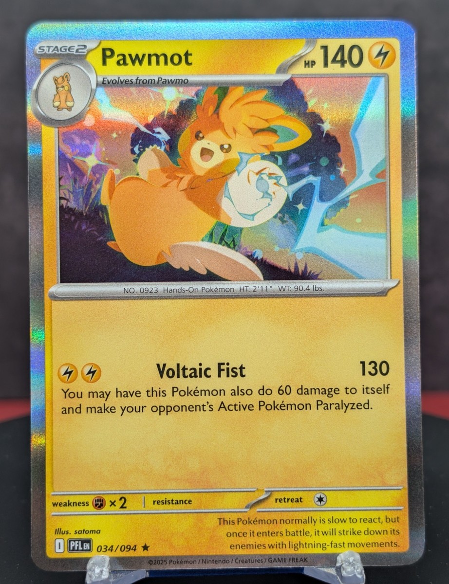 Pokemon Pawmot #034/094 English Phantasmal Flames Holo Rare | eBay