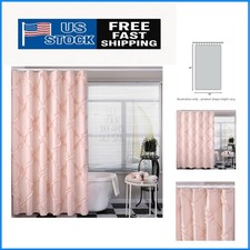 Blush Ruffle Diamond Shower Curtain 72x72  - Elegant Rustic Farmhouse Style