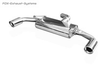  Edelstahl Duplex Sportauspuff VW Golf 6 1.8 TSI 1x90mm abgeschrägt+Absorber