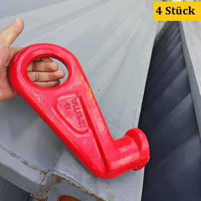 Set: 4 Stück Containerhaken für Transport von Seecontainern Tragkraft:12.5t