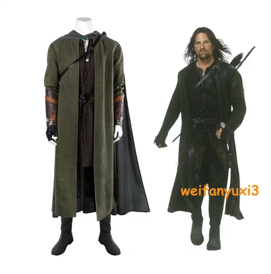 LOTR Aragorn Costume Cosplay Outfit The Lord of the Rings The Two Towers Suit - Image 1 of 4