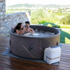 MSpa Mono 138-Jet 6 Person Hot Tub Black Brown