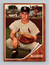 1962 Topps #167 Tim McCarver Rookie EX-EXMT Vintage Baseball Card