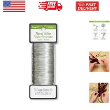 270 Feet of 26 Gauge Polished Silver Floral Wire - Ideal for Bouquets  Crafts