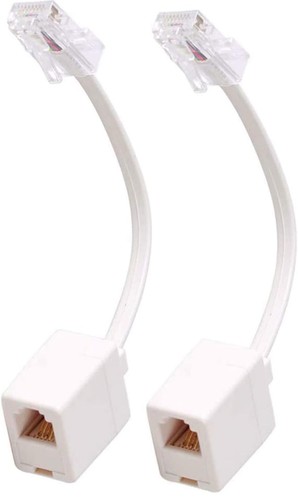 RJ45 to RJ11 Adapter M/F Telephone RJ11 6P4C Female to Ethernet RJ45 8P8C Male - Picture 2 of 18