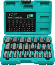 25Pcs Bolt Extractor Kit, Screw Extractor Set Hex Head, Multi-Spline Easy Out