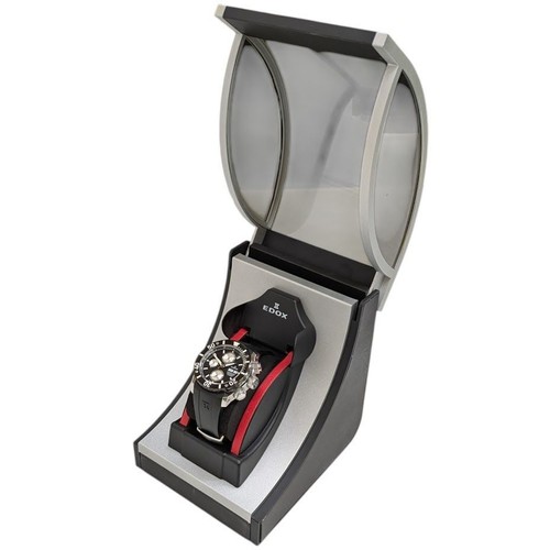 Edox Chrono Offshore Professional Day Date Black Autom 44mm Used