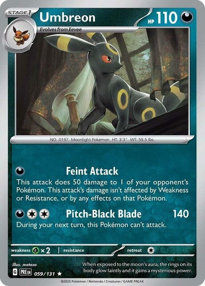 Umbreon - 059/131 - Rare - Reverse Holo - NM - Prismatic Evolutions