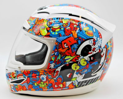 Icon Airmada Doodle Helmet SIZE MEDIUM | eBay