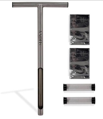 21'' Soil Sample Probe 304 Stainless Steel T-Handle w/ Bags & Tubes Kit Pro Tools